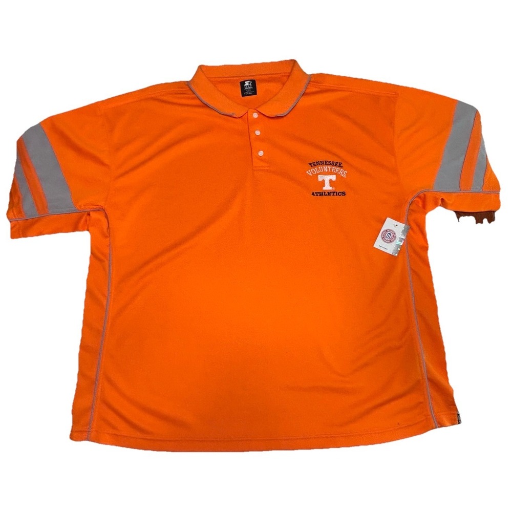 Starter Tennessee Volunteers‎ Athletics Polo Shirt 3XL Orange Gray Trim Team NWT